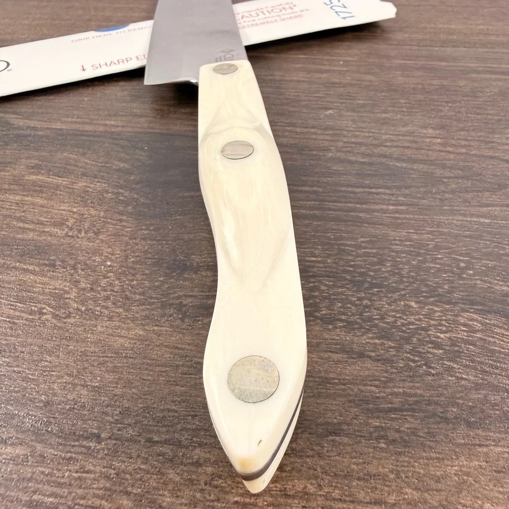 Cutco 1725 JJ 9.25 Inch French Chef Knife Pearl Handle Made in USA